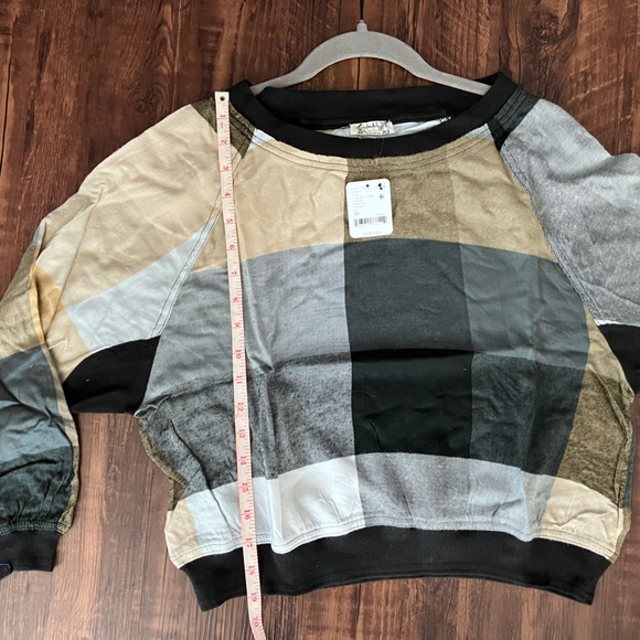 Free People Sugar Cookie Flannel Long Sleeve Shirt size XS NWT - Picture 5 of 9